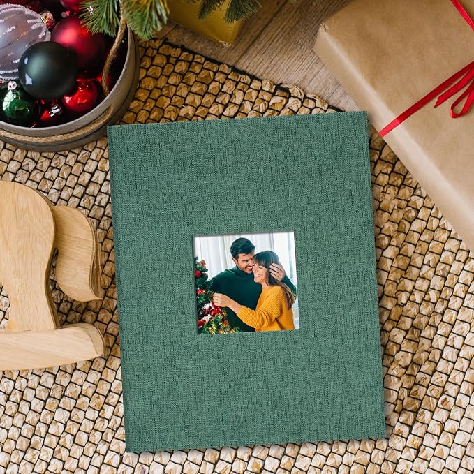 4x6 Slip In Photo Album Holds 200 Pockets Cloth Cover Black | DIY cover window, Acid free pages, PVC free pockets, Family Travel Wedding, Gift ready - Image 8