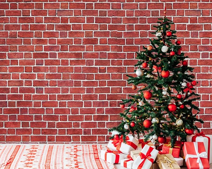 15 x 10 ft Red Brick Wall Backdrop Fabric Brick Photo Background | Large Polyester Brick Backdrop Cover for Photoshoot Home Fireplace Decoration, Newborn Birthday Party Decor - Image 4