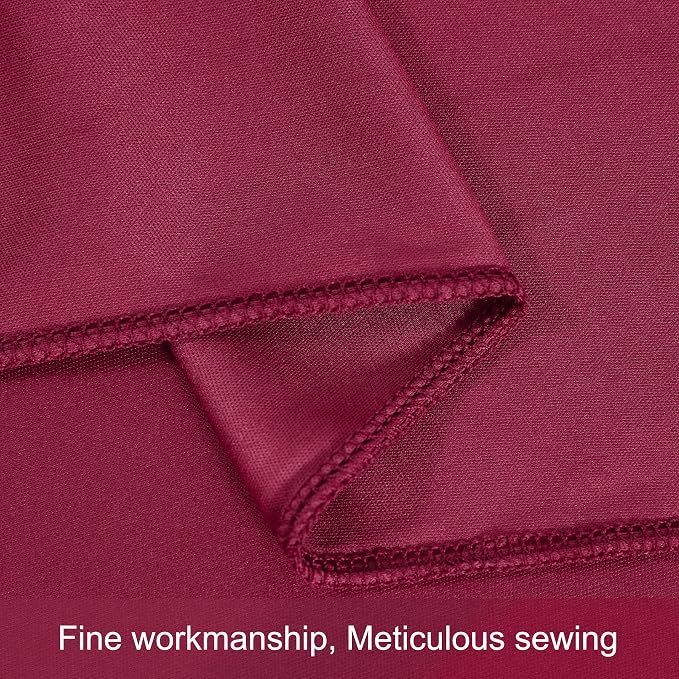 10 Panels Burgundy Backdrop Curtains for Wedding Party Wrinkle Free Backdrops Curtain Drapes Fabric Decorations Maroon Photo Back Drop for Baby Shower Photography Stage Reception 50ft(W) x 12ft(H) - Image 8