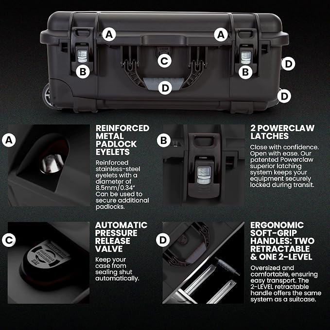 NANUK 935 Camera Hard Case with Cubed Foam, Waterproof Wheeled Carry-On - Image 5