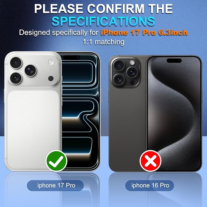 Suoman for iPhone 17 Pro Camera Lens Protector-Grey | [All-in-one Frosted] [Strong-Adhesion] Metal Frame Tempered Glass Camera Lens Cover - Image 2