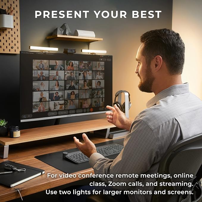 HumanCentric Add-On Video Conference Light - Existing Kit Required | Requires Existing Single or Double Kit, for Double, Triple, or Quadruple Light Setup. For Streaming & Video Conferencing - Image 2