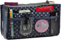 Vercord Purse Organizer Insert for Handbags Bag Organizers Inside Tote Pocketbook Women Nurse Nylon 13 Pockets Navy Blue Dot Medium by Vercord