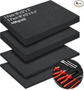 4Pcs Pick and Pluck Foam Sheets for Cases (2Pcs 16x12x2" + 2Pcs 16x12x0.4"), Tool Box foam for Toolbox, Gun Case, Camera Case, Pre-Cut Cubes for Customizable Protective Foam Insert Kit by Foamagic