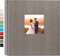 potricher Large Photo Album 4x6 600 Photos, Leather Cover, Gray | Large Capacity Picture Albums with 600 Horizontal and Vertical Pockets, Photo Book for Family, Wedding, Anniversary, Baby by potricher