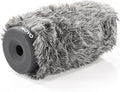 Movo WS-G140 Furry Rigid Windscreen for Microphones, 18-23mm Diameter | Dark Gray, Up to 6.3" Long by Movo