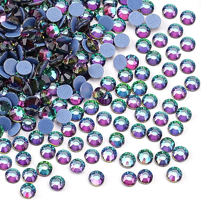 Jollin Hotfix Rhinestones Flatback Crystal Gems 6.4mm SS30, Green Blaze | 288pcs Hot Fix Crystals Glass Rhinestones for Bedazzling, Crafting, Clothes, Shoes & Accessories DIY Decoration by Jollin