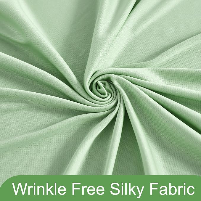 6 Panels Sage Green Backdrop Curtain for Parties Wrinkle Free Dark Green Photo Curtains Backdrop Drapes Fabric Decoration for Baby Shower Birthday Party Photography 30ft(W) x 10ft(H) - Image 7