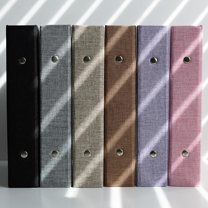 Photo Album For 2X6 Photo Booth Slip In Strips And 4X6 Pictures - 6 Ring Notebook Binder With 20 2 By 6 Sleeves - Fits 80 Photobooth Prints (PURPLE LAVENDER - LINEN HARDCOVER, 4X6) - Image 2